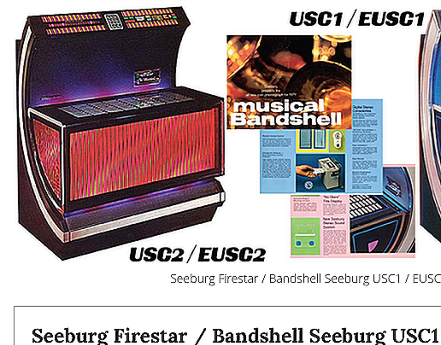 REFURBISHED SEEBURG USC2 JUKEBOX 100%PERFECT OPERATI CONDIT WATCH VIDEO FREESHIP