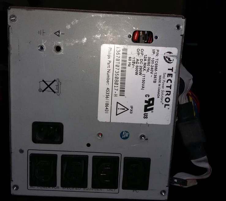 POWER SUPPLY FOR PHILIPS ENVISOR C HD ULTRASOUND 453561186431 TC69M-1367B