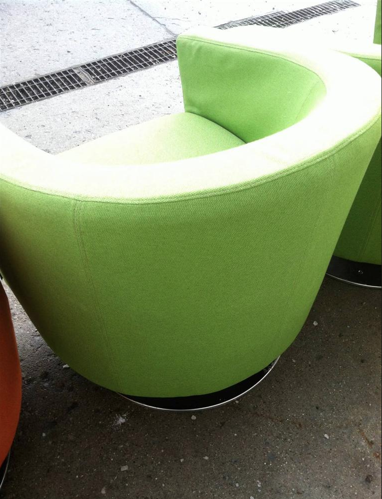 PAIR (2) OF DAUPHIN SWIVEL ORANGE or GREEN MODERN CONTEMPORARY FREE BUSINES SHIP