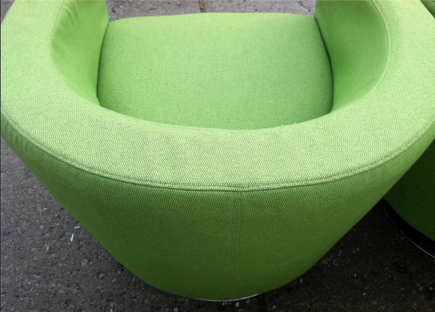 PAIR (2) OF DAUPHIN SWIVEL ORANGE or GREEN MODERN CONTEMPORARY FREE BUSINES SHIP