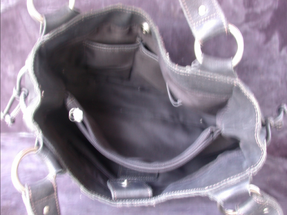 FOSSIL GENUINE BLACK LEATHER HANDBAG 75082