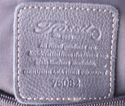 FOSSIL GENUINE BLACK LEATHER HANDBAG 75082