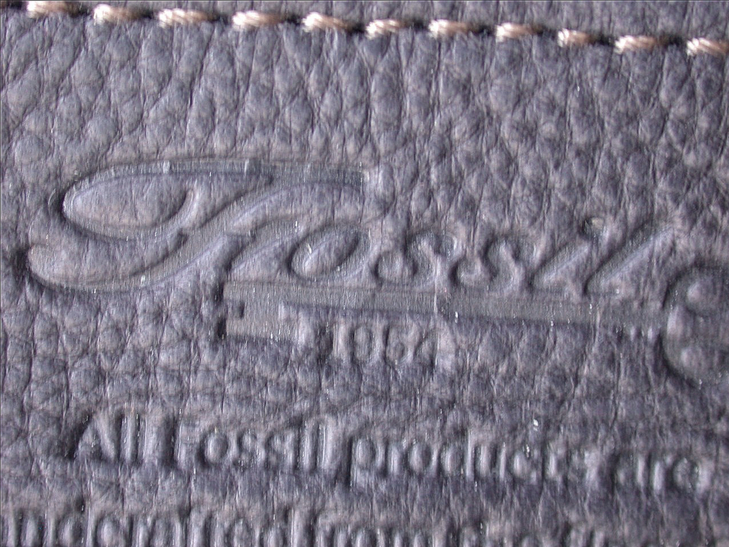 FOSSIL GENUINE BLACK LEATHER HANDBAG 75082