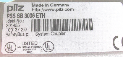 PILZ PSS SB 3006 ETH Compact Safety Processor 100% GUARANTEED WORKING FREE SHIP