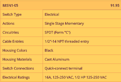 LINEMASTER CLASSIC IV MEDICAL FOOT SWITCH PLUS ENCLOSURE 88SN1-05 FREE SHIPPING