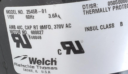 RIETSCHLE THOMAS 2545B-01 DRY VACUUM PUMP 100% WARRANTY WATCH VIDEO  FREE SHIP