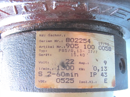 LOT 6 SCHABMUELLER ZAPI ROBOT AUTOMATION MOTION P85/0,13 MOTOR D8070 FREE SHIP