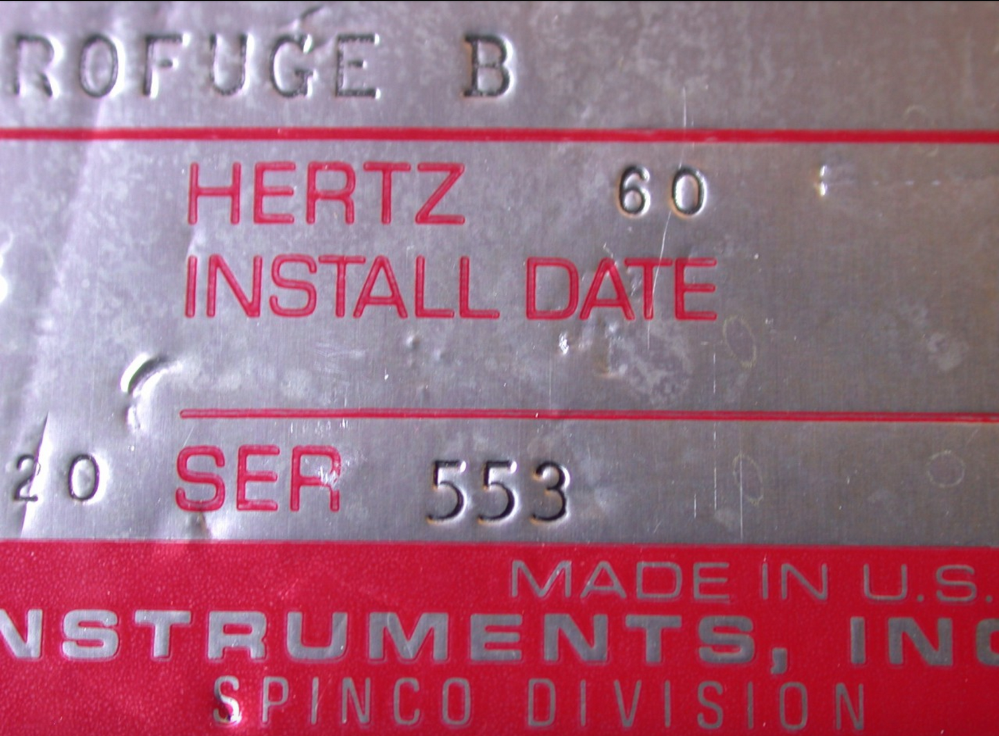 BECKMAN TABLETOP MICROFUGE B COMPLETEwith 6 STAINLESS STEEL PLATES FREE SHIPPING