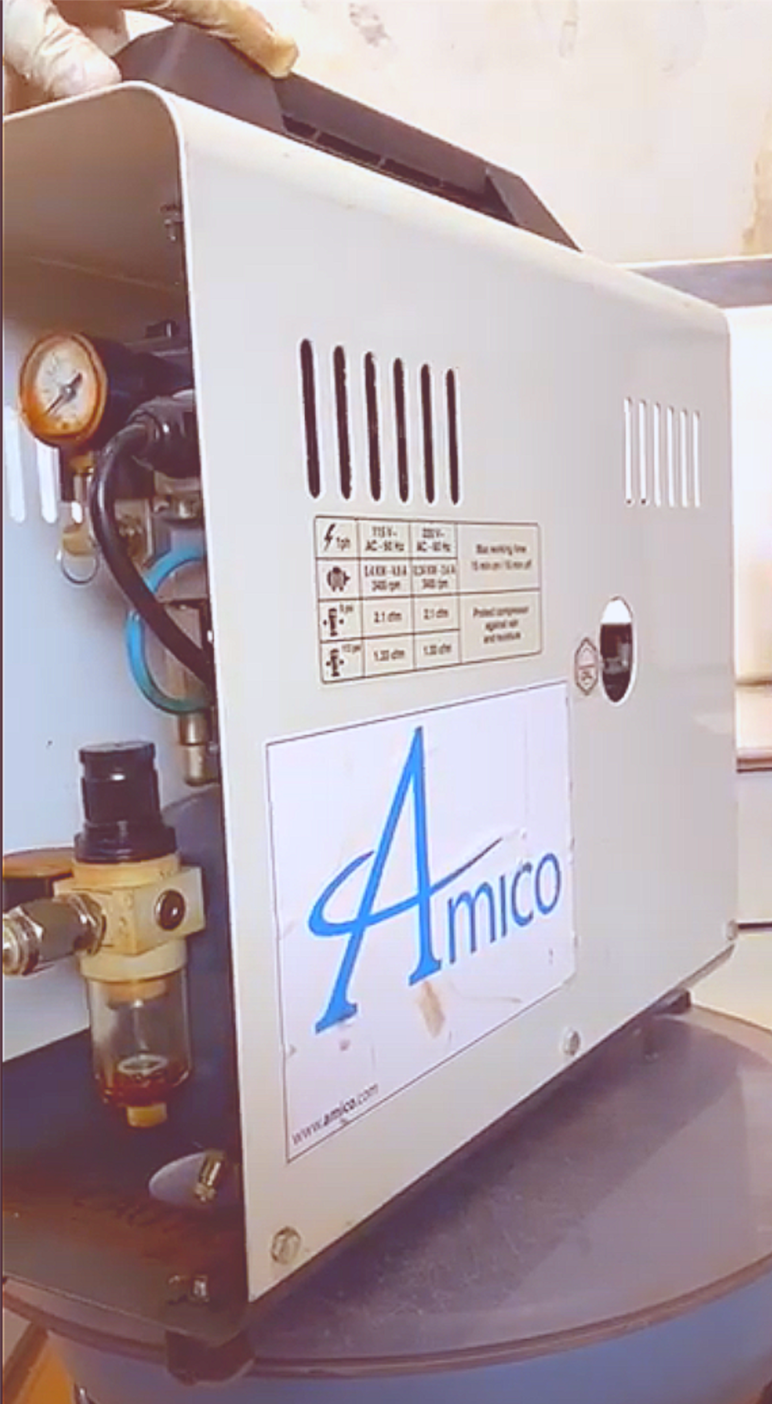 AMICO SIL-AIR MEDICAL 15-D SILENTAIR MEDICAL COMPRESSOR WATCH VIDEO FREE SHIPPIN