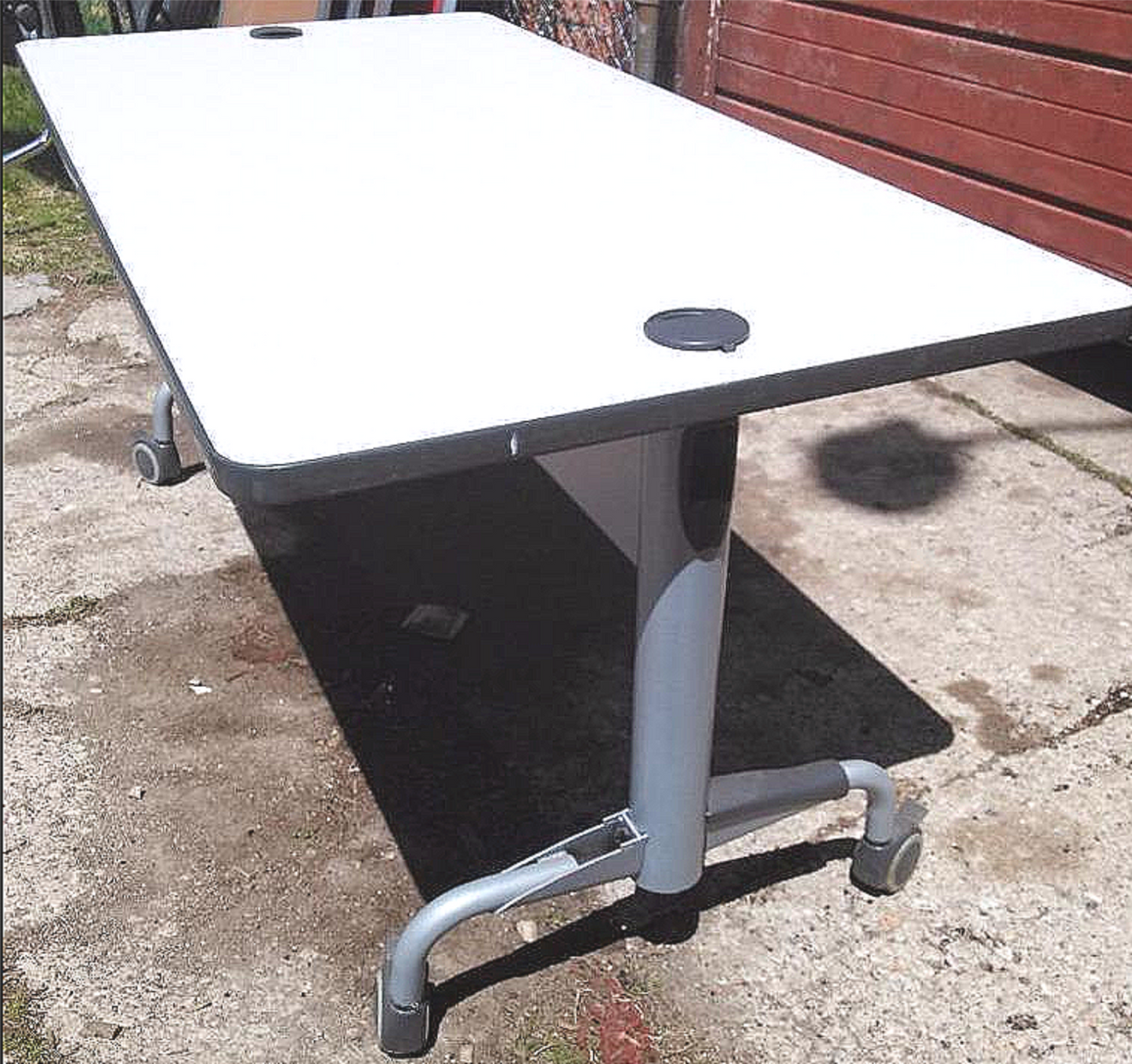 KI HURRY UP DESIGN Fold up Folding Task TABLE DESK w CASTERS 60 w x 30 d x 27 h