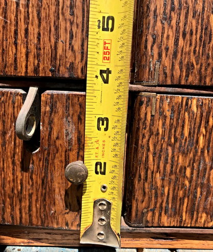 RARE 1950s VINTAGE 88 CUBICLE MAILBOX CABINET 53Hx 45Wx36D OAK Wine FREE SHIP