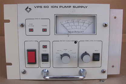 VG ELECTRONICS VPS60 ION 8000-VOLTS HIGH VOLTAGE DC POWER SUPPLY mbar/Amp/kV