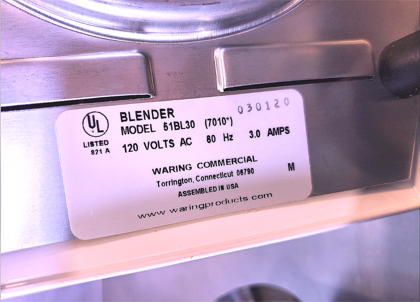 WARING 51BL30 COMMERCIAL BLENDER STAINLESS STEEL CONTAINER WATCH VIDEO FREE SHIP