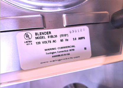 WARING 51BL30 COMMERCIAL BLENDER STAINLESS STEEL CONTAINER WATCH VIDEO FREE SHIP