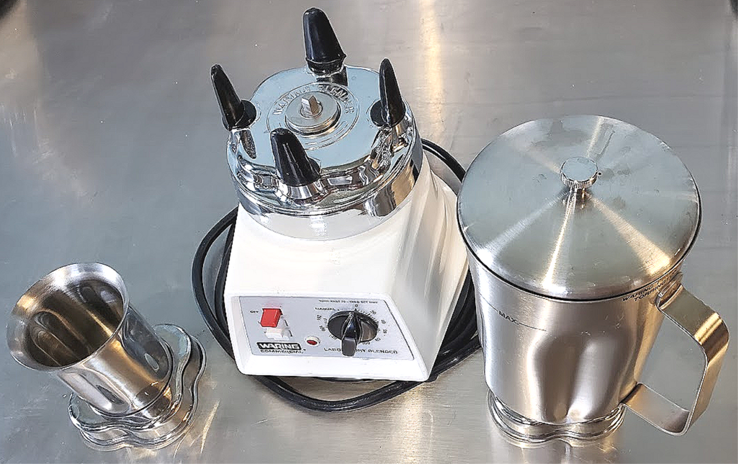 WARING 51BL30 COMMERCIAL BLENDER STAINLESS STEEL CONTAINER WATCH VIDEO FREE SHIP