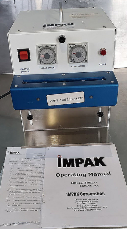 7" IMPAK THS 177 VYNIL TUBE SEALER PLUS EXTRA EMPTY TUBES WATCH VIDEO FREESHIP