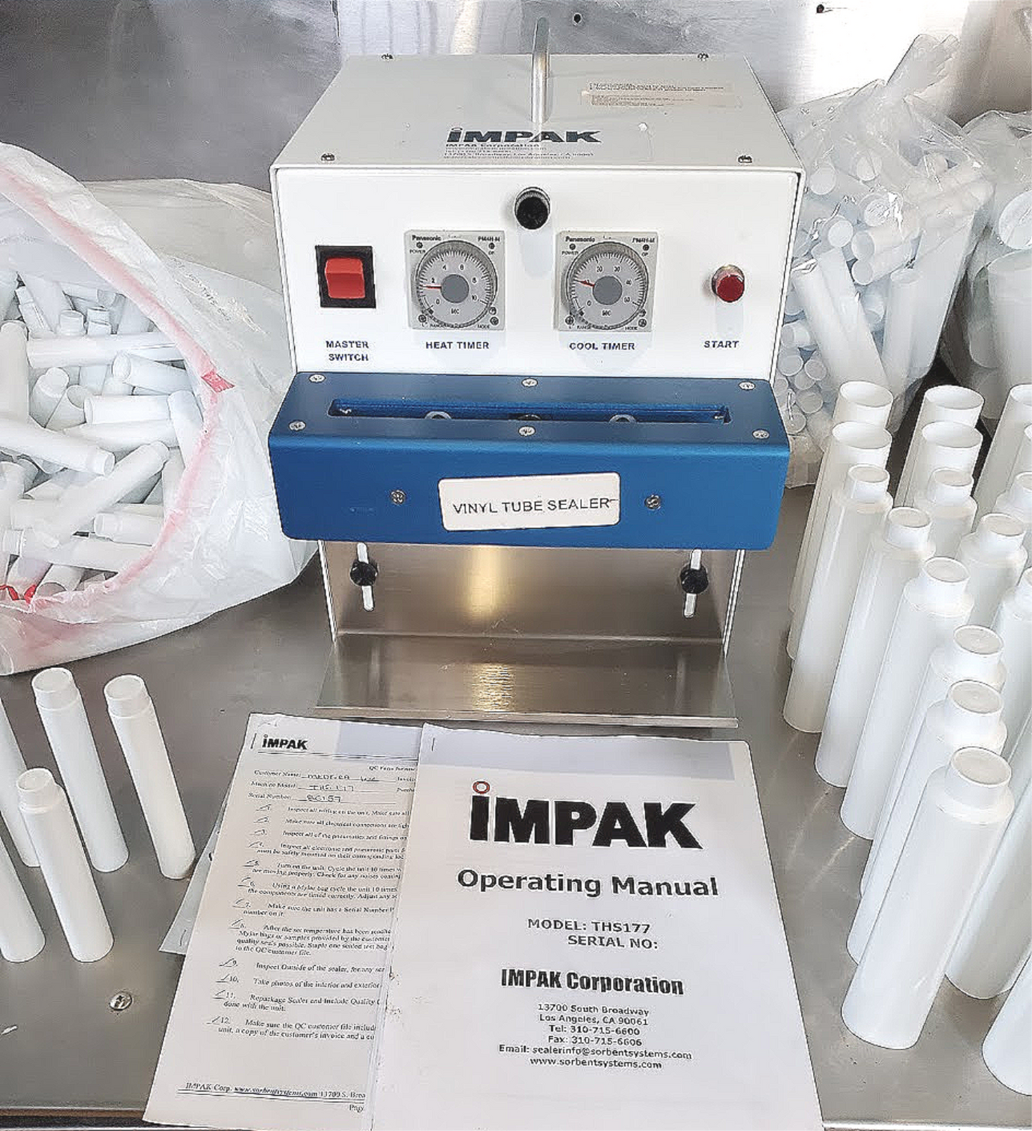 7" IMPAK THS 177 VYNIL TUBE SEALER PLUS EXTRA EMPTY TUBES WATCH VIDEO FREESHIP