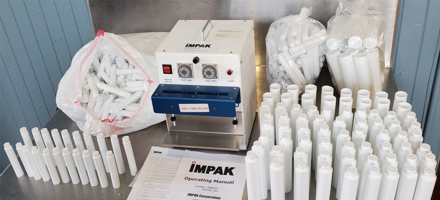 7" IMPAK THS 177 VYNIL TUBE SEALER PLUS EXTRA EMPTY TUBES WATCH VIDEO FREESHIP
