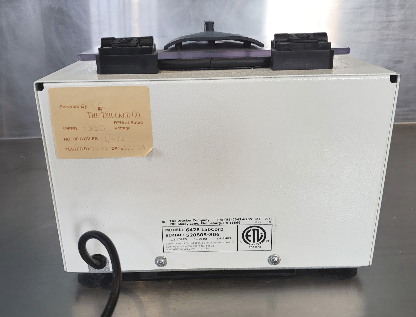 FISHER LABCORP HORIZON MINI E CENTRIFUGE with ROTOR 6 TUBES WATCH VIDEO FREESHIP