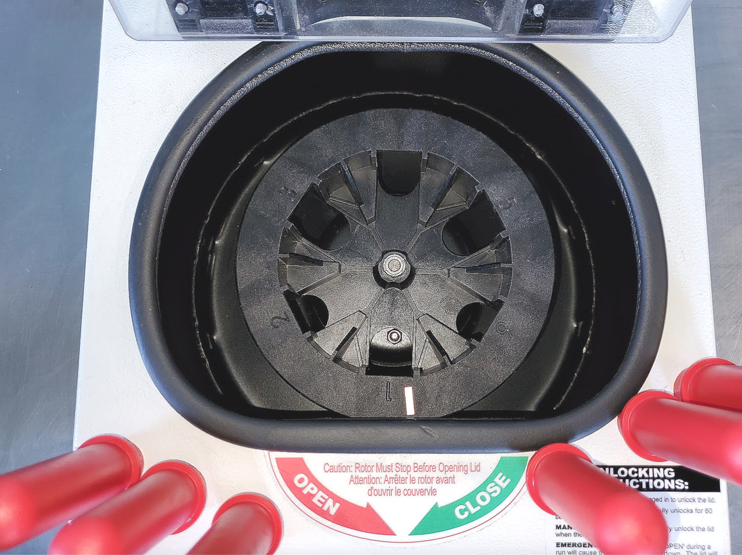 FISHER LABCORP HORIZON MINI E CENTRIFUGE with ROTOR 6 TUBES WATCH VIDEO FREESHIP