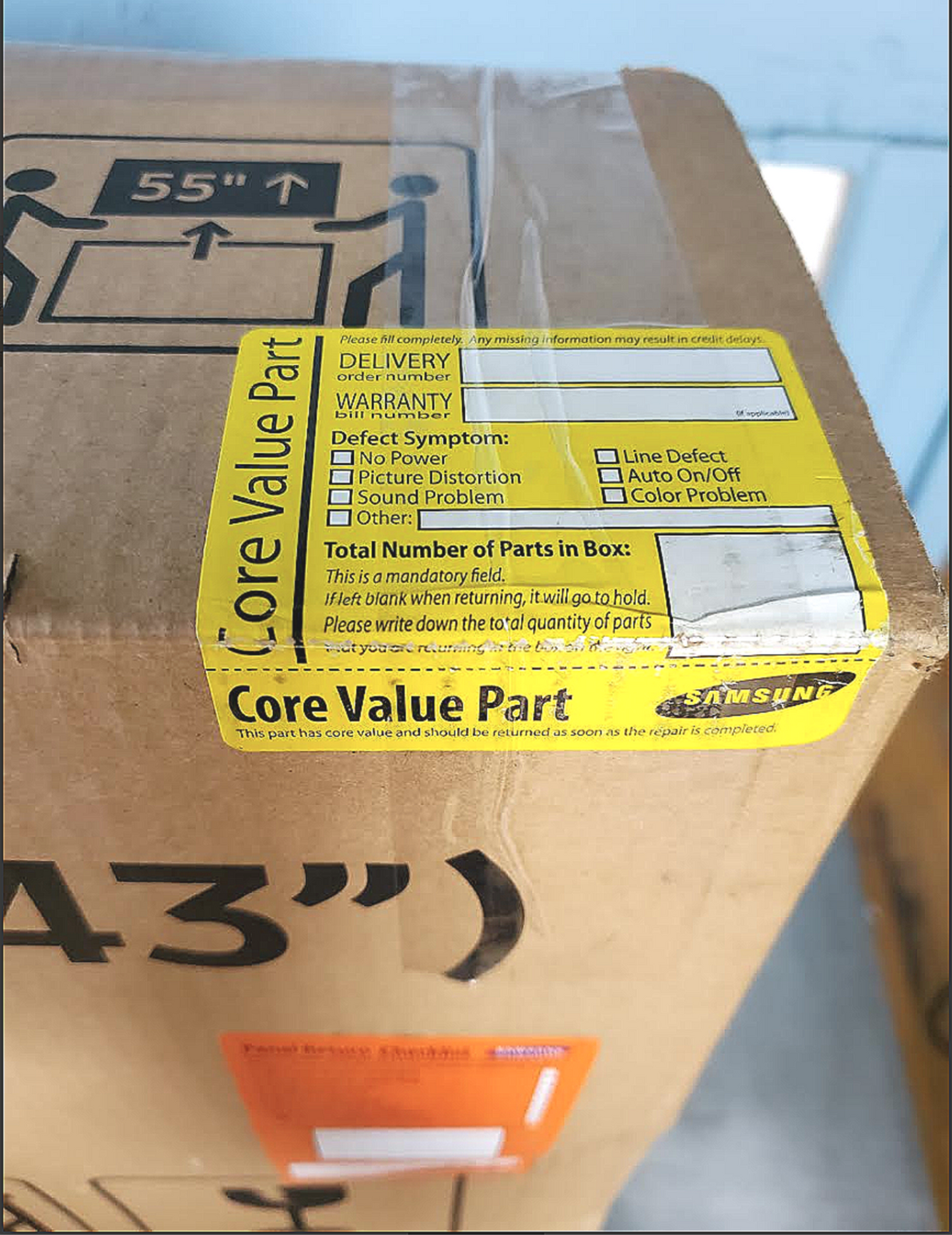 GENUINE SAMSUNG LED 43" REPLACEMENT TV PANEL SCREEN Manufacturer PartBN81-16372A