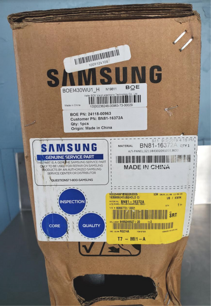 GENUINE SAMSUNG LED 43" REPLACEMENT TV PANEL SCREEN Manufacturer PartBN81-16372A