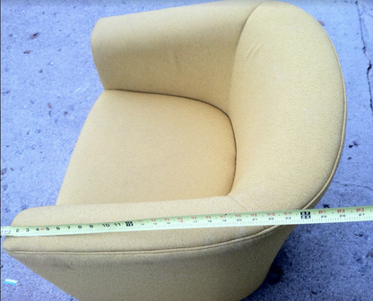 2 CONTEMPORARY MODERN YELLOW ERGONOMIC SWIVEL OFFICE ARMCHAIR