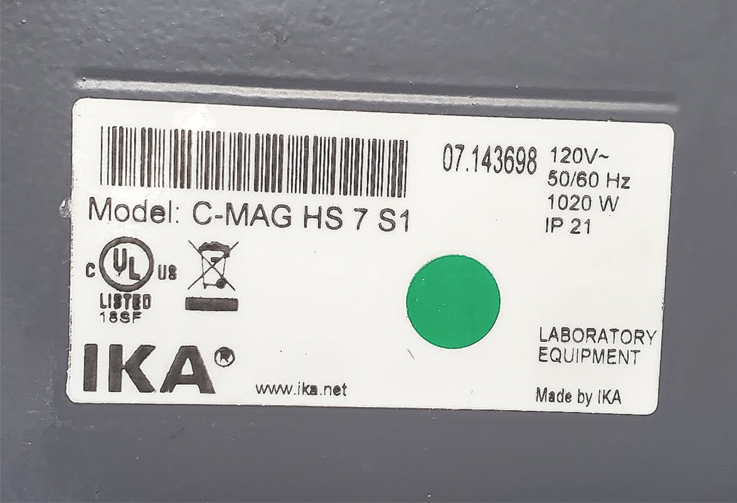 IKA C-MAG HS7 HOT PLATE MAGNETIC STIRRER 90-DAY-WARRANTY WATCH VIDEO FREE SHIP