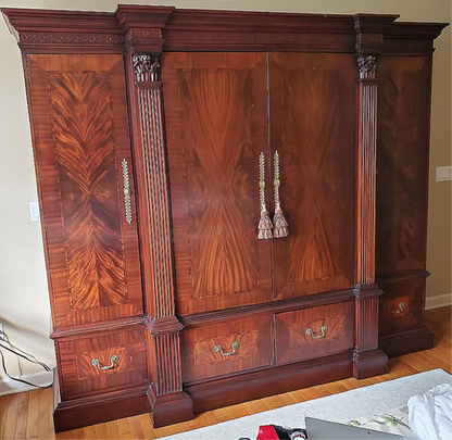 MAHOGANY ENTERTAINMENT CENTER FREE SHIP
