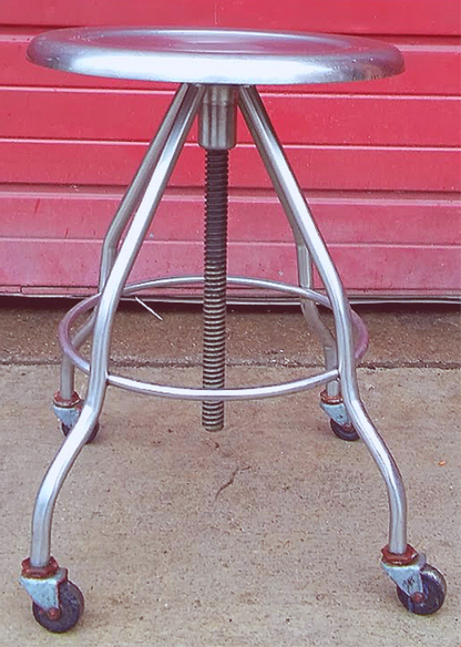 VINTAGE BLICKMAN STAINLESS STEEL MEDICAL LAB TATOO VETERINARY STOOL FREE SHIP