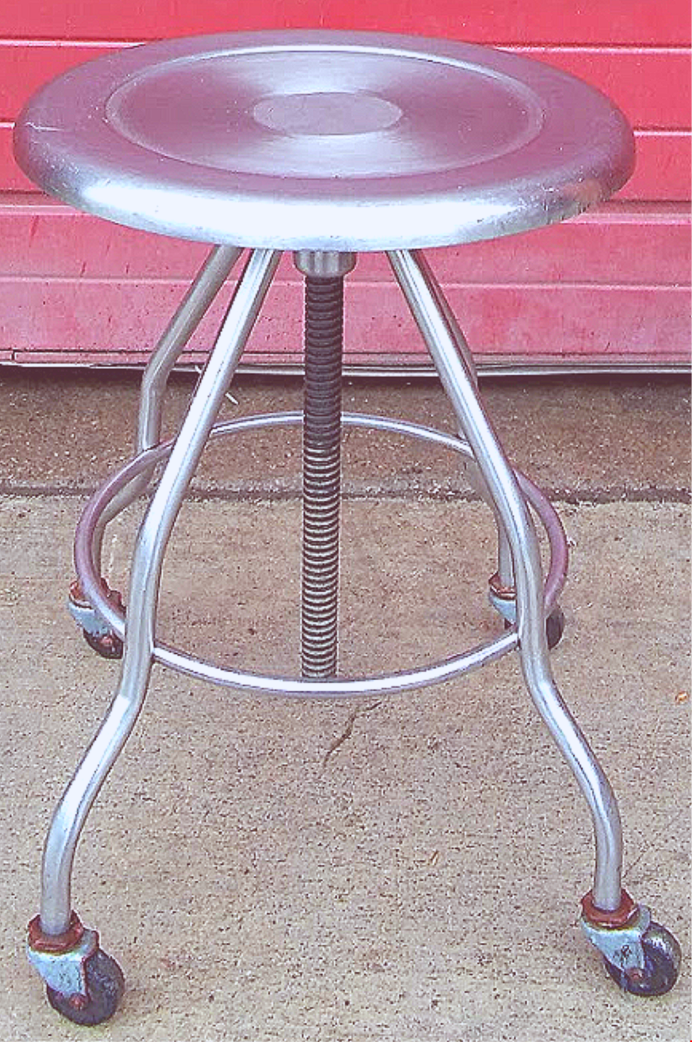 VINTAGE BLICKMAN STAINLESS STEEL MEDICAL LAB TATOO VETERINARY STOOL FREE SHIP