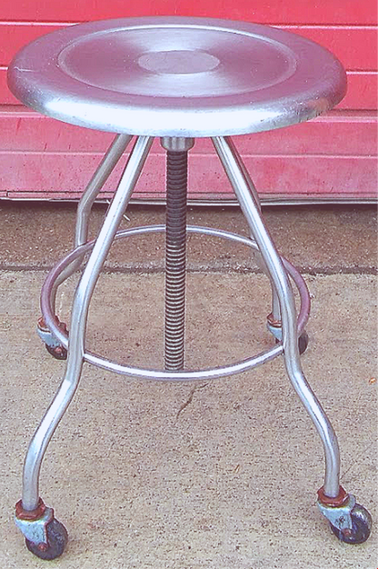VINTAGE BLICKMAN STAINLESS STEEL DENTAL MEDICAL STOOL TATOO VETERINARY FREE SHIP