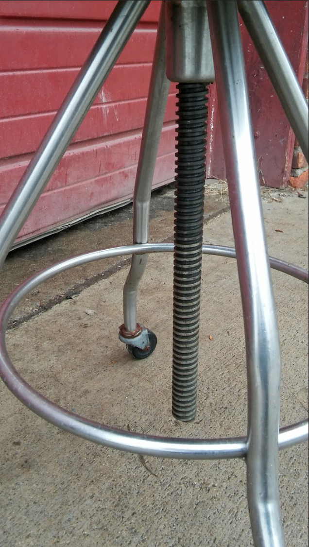 VINTAGE BLICKMAN STAINLESS STEEL DENTAL MEDICAL STOOL TATOO VETERINARY FREE SHIP