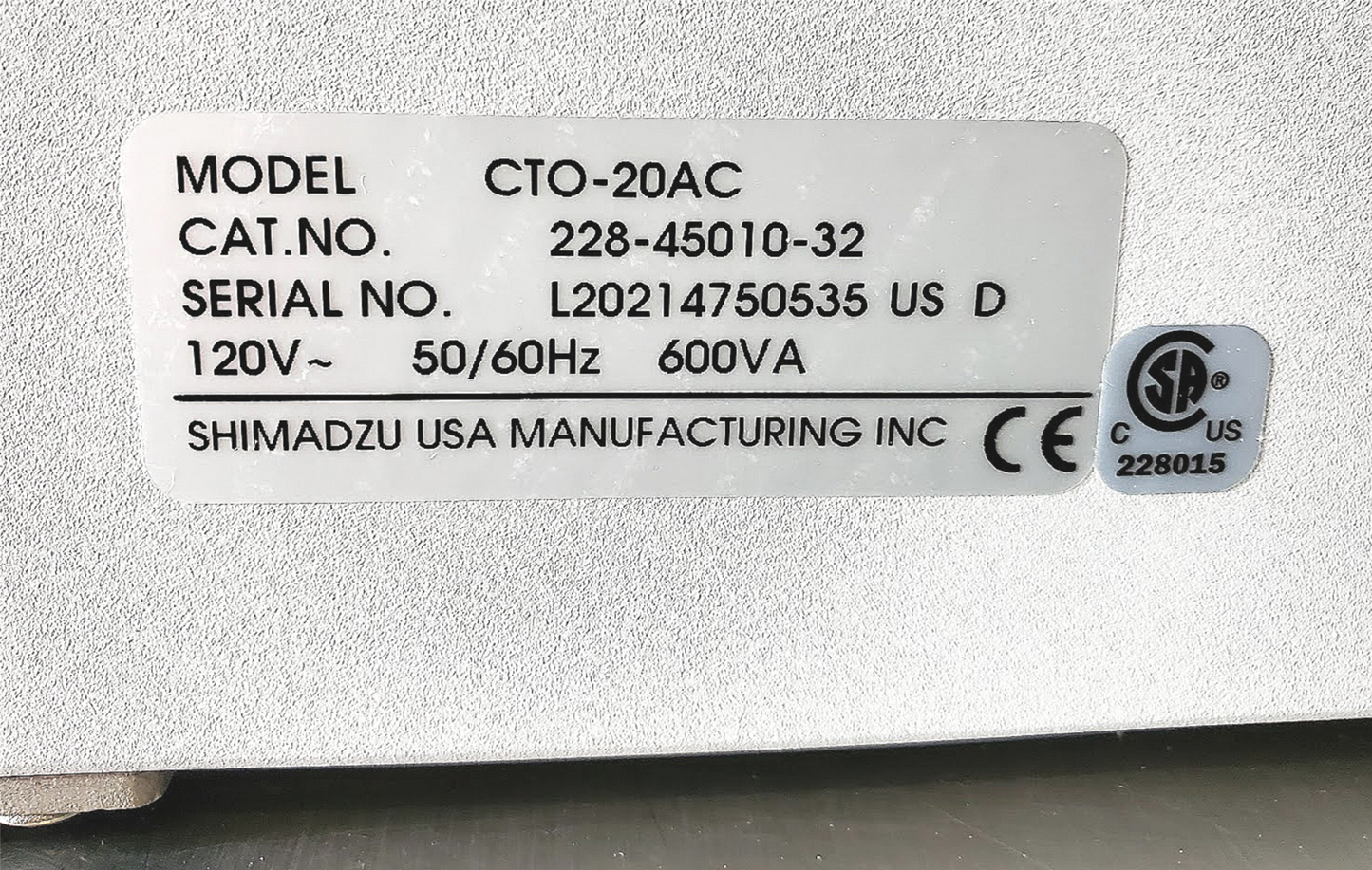 SHIMADZU CTO-20AC SPD-20A DGU-20A3 CBM-20A LC-20AB PROMINENCE HPLC COLUMN 100%
