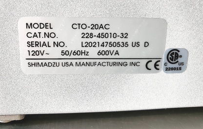 SHIMADZU CTO-20AC SPD-20A DGU-20A3 CBM-20A LC-20AB PROMINENCE HPLC COLUMN 100%