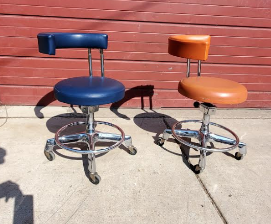 RARE ORIGINALVINTAGE RELIANCE MEDICAL DENTAL HOSPITAL TATOO VETERINARY LAB STOOL