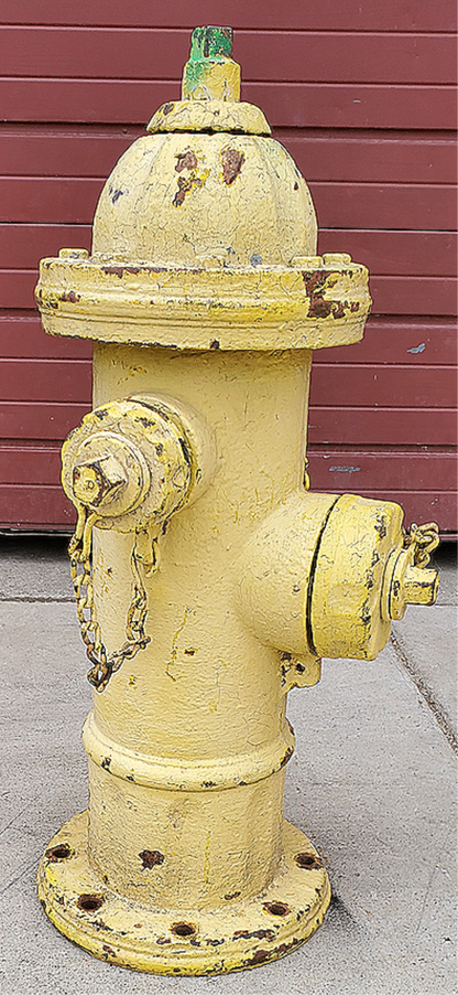 RARE 1974 VINTAGE COMPLETE MUELLER YELLOW BRASS 5-1/4" "IMPROVED" FIRE HYDRANT