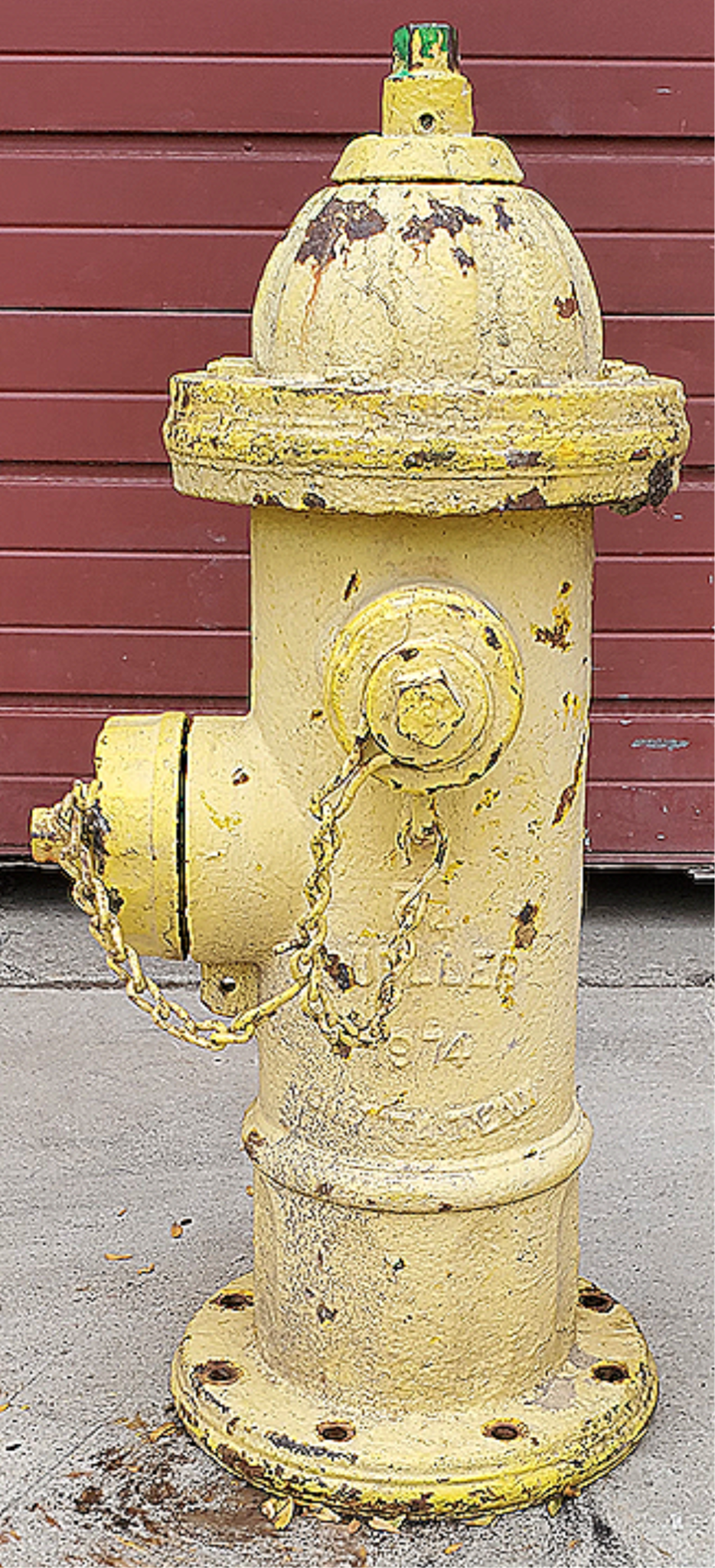 RARE 1974 VINTAGE COMPLETE MUELLER YELLOW BRASS 5-1/4" "IMPROVED" FIRE HYDRANT