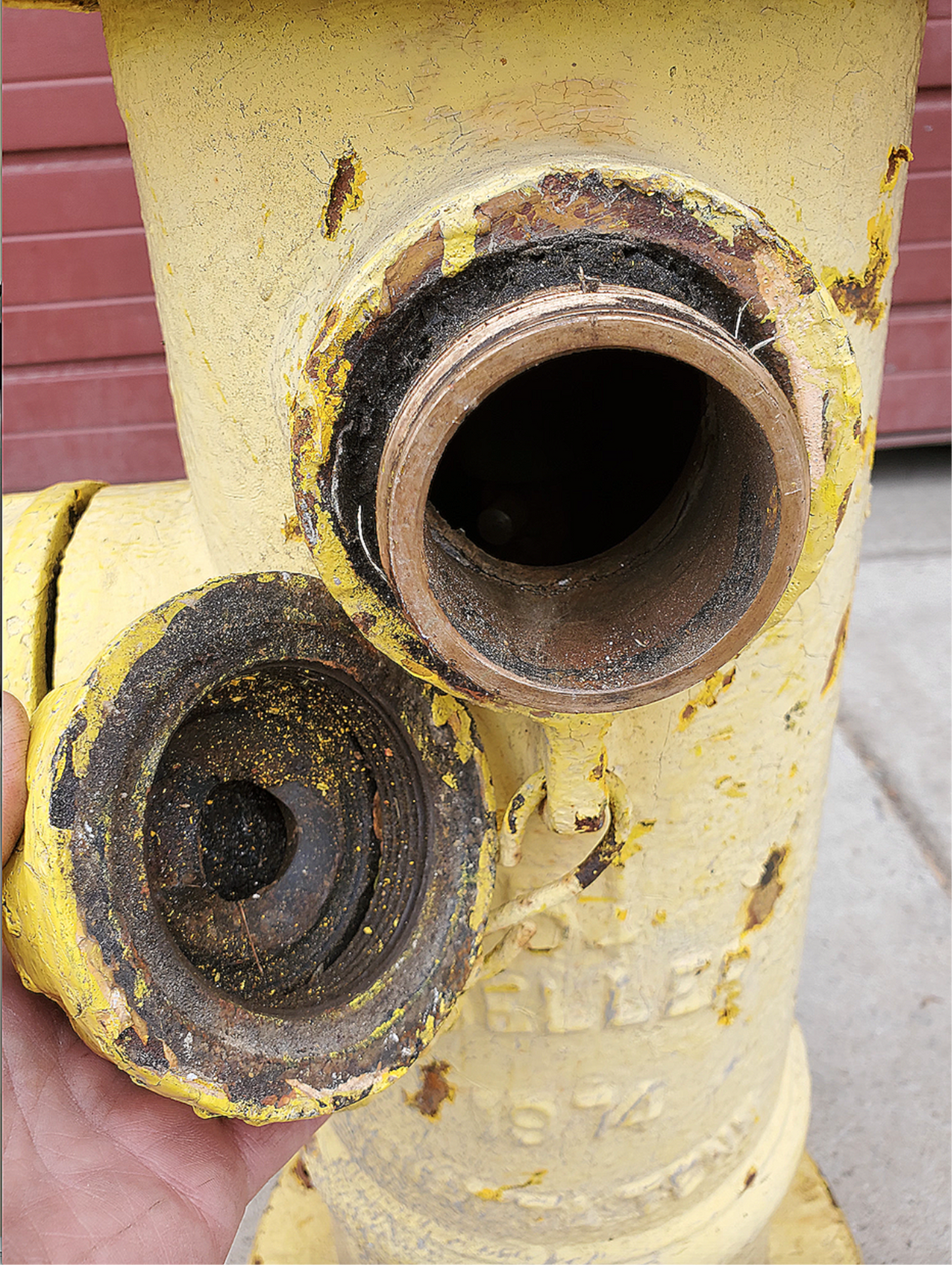 RARE 1974 VINTAGE COMPLETE MUELLER YELLOW BRASS 5-1/4" "IMPROVED" FIRE HYDRANT