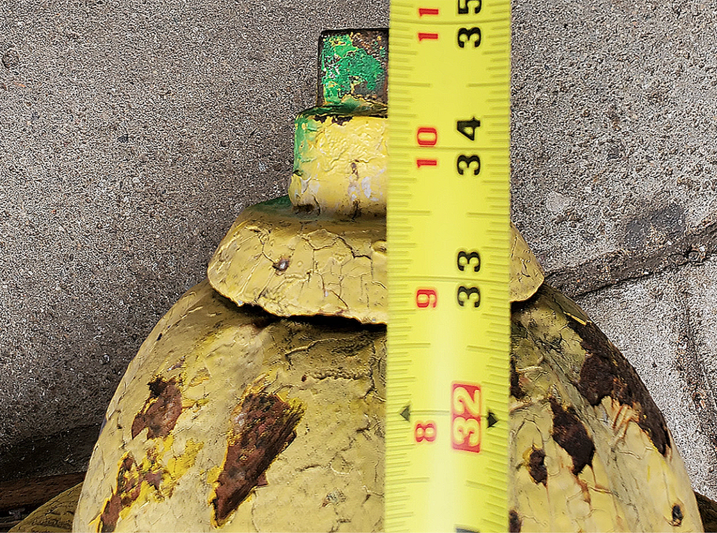 RARE 1974 VINTAGE COMPLETE MUELLER YELLOW BRASS 5-1/4" "IMPROVED" FIRE HYDRANT