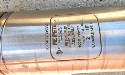 FE PETRO PMA VS2 2HP VARIABLE SPEED PUMP PETROLEUM PUMP MOTOR ASSEMBLY FREE SHIP