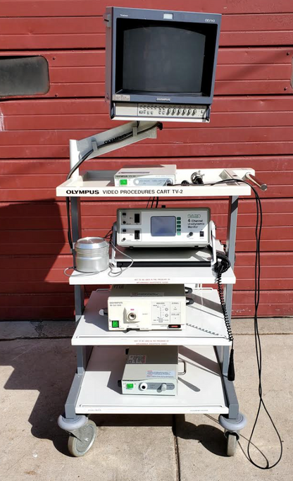 OLYMPUS ENDOSCOPY CART SYSTEM WATCH VIDEO FREE SHIPPING