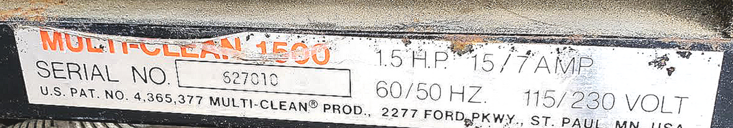 MULTICLEAN 1500 ELECTRIC FLOOR BURNISHER 20inch High Speed WATCH VIDEO FREE SHIP