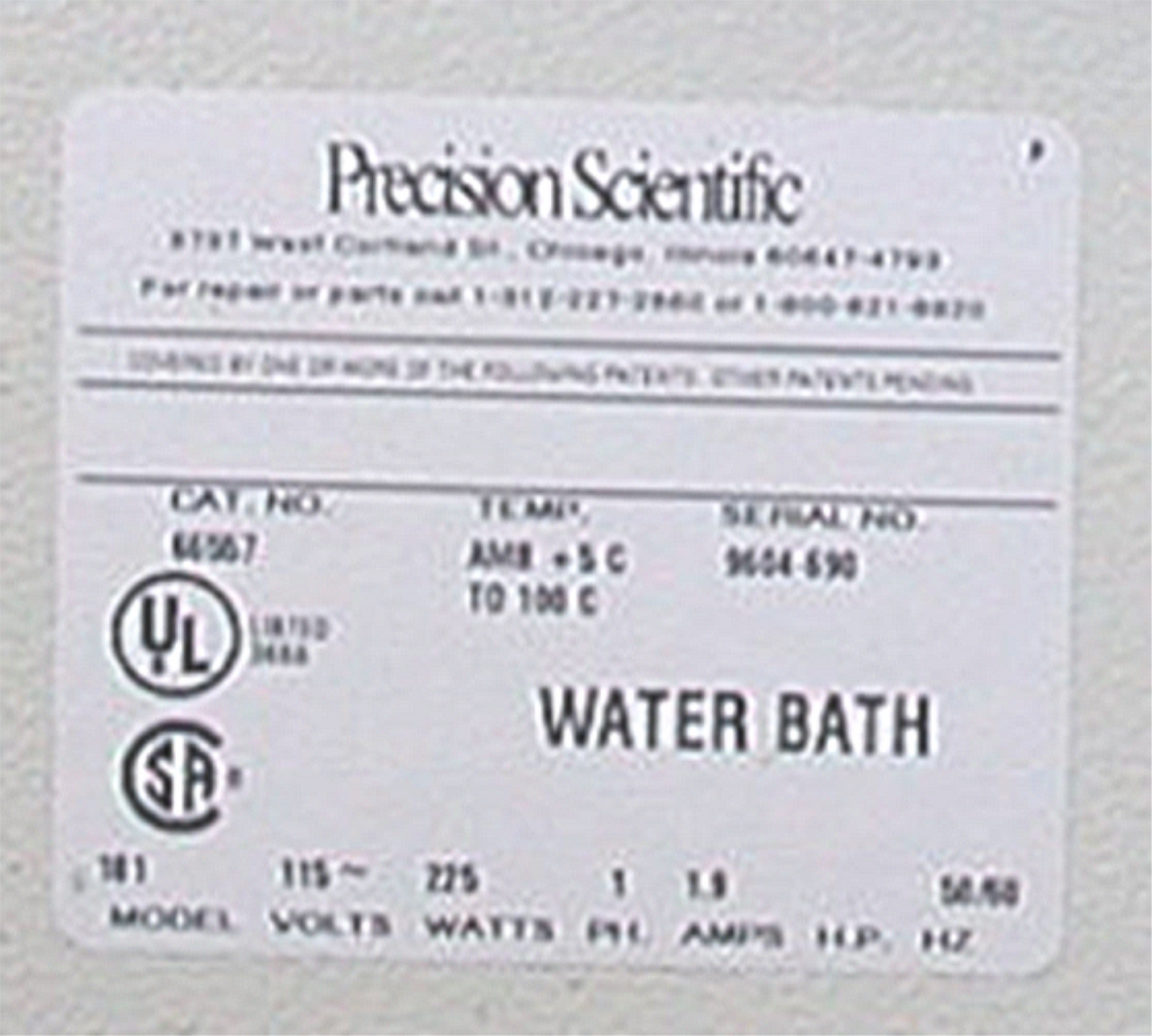 PRECISION SCIENTIFIC MODEL180 WATER BATH 1.5 Liter 100°Celsius WARRANTY FREESHIP