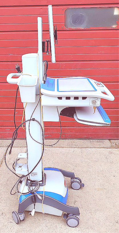 RUBBERMAID 4170097 ROLL STAND MEDICAL LAPTOP VARIABLE HEIGHT AC CART FREE SHIP