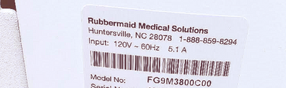 RUBBERMAID 4170097 ROLL STAND MEDICAL LAPTOP VARIABLE HEIGHT AC CART FREE SHIP