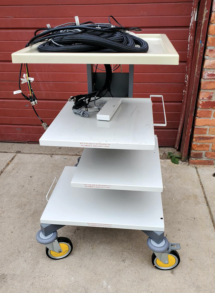 OLYMPUS TC-E1 ENDOSCOPY MEDICAL ROLL STAND CART MAJ-1916 with CABLES FREE SHIP