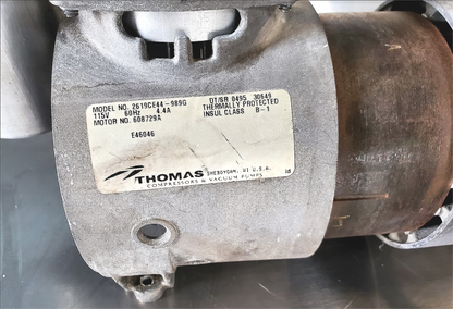 THOMAS 2619CE44-989G PISTON AIR COMPRESSOR VACUUM PUMP WATCH VIDEO FREE SHIP