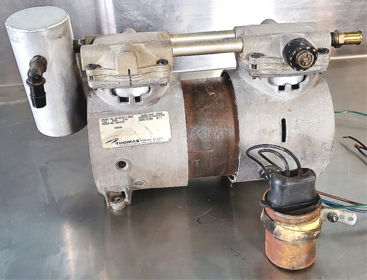 THOMAS 2619CE44-989G PISTON AIR COMPRESSOR VACUUM PUMP WATCH VIDEO FREE SHIP