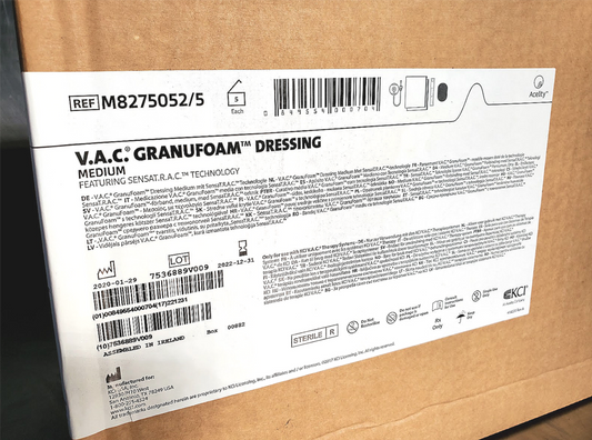 V.A.C. Ref:M8275052 BOX 5 MEDIUM GRANUFOAM DRESSING EXPIRATION 2022 NEW FREESHIP